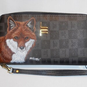 Cartera de zorro rojo para mujer, pintura de zorro, regalo para amantes de los zorros, regalo para el Día de la Madre