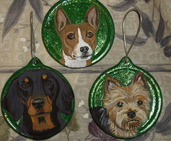 Brittany spaniel christmas ornament top