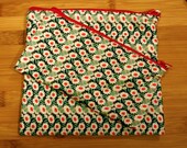 Floral Pattern Sandwich and Snack Set: Reusable Bags