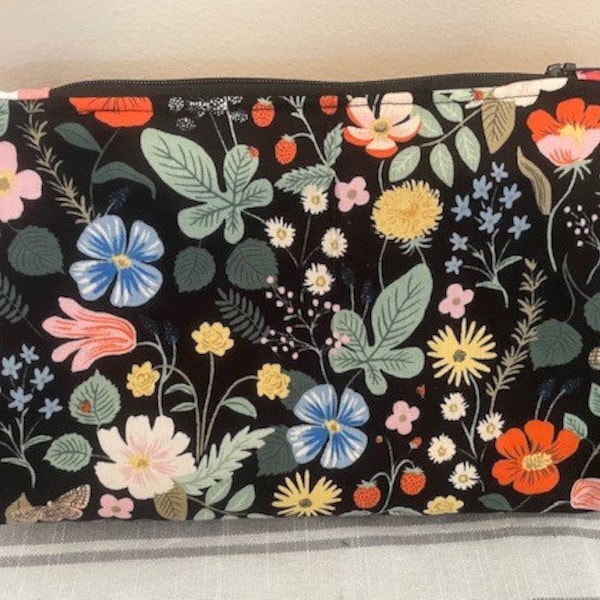 Cosmetic Case Small Bag Rifle Paper Company Fabric Zippered Pouch