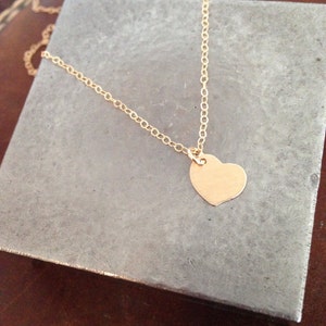 Pure in Heart tiny heart gold filled necklace image 3