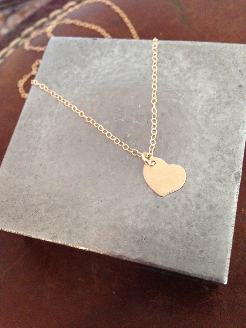 Pure in Heart tiny heart gold filled necklace image 3