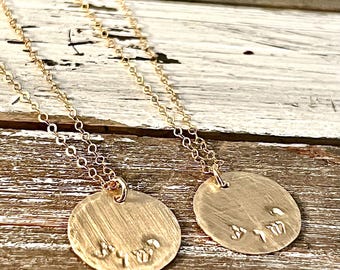 Yeshua - Custom Hand Stamped Gold Filled Hebrew Necklace
