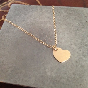 Pure in Heart tiny heart gold filled necklace image 1