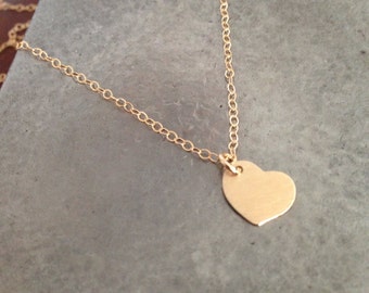 Pure in Heart - tiny heart gold filled necklace