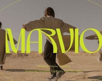 Marvio Font, Thin Font, Retro Font, Fashion Font, Magazine Font, Modern Font, Font Bundle, Display Font, Monoline Font, Cricut Font