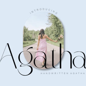 Agatha Font, Script Beautiful Font, Vintage Cheap Font, Retro Calligraphy, Classic Font, Elegant Font, Procreate Font