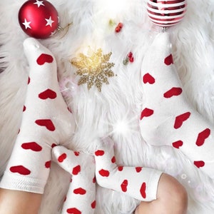 MAMA BABY FAMILJESTRUMPOR, Matchande strumpor för mor och barn till jul, Strumpor för far och dotter, Present till bebis, Babypresenter vid födseln