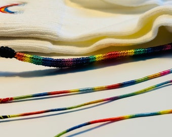 Pulsera arco iris LGBTQ, joyería arco iris, pulsera de tobillo orgullo, pulseras queer, cinta LGBT, pulsera de amistad del festival CSD, regalo gay