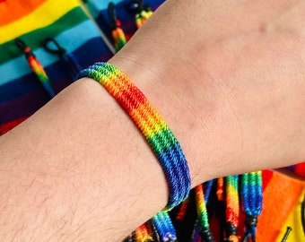 LGBTQ rainbow bracelet, rainbow jewelry, Pride anklet, queer bracelets, LGBT wristbands, CSD festival bracelet, Pride Month rainbow band