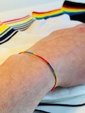 LGBTQ Rainbow Bracelet, Rainbow Jewelry, Pride Anklet, Queer Bracelets, LGBT Wristbands, CSD Festival Bracelet, Pride Month Rainbow Band