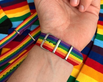LGBTQ Rainbow Bracelet, Rainbow Jewelry, Pride Anklet, Queer Bracelets, PRIDE Wristbands, CSD Festival Bracelet, Pride Month Rainbow Band