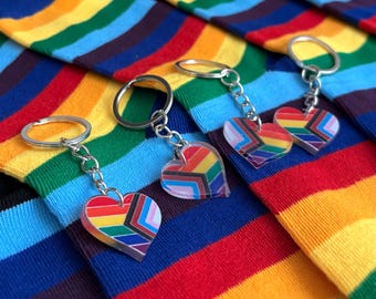 LGBTQ Rainbow Lanyard – Pride Lanyard – Rainbow Keychain – Gay Pride – One Love Gift – LGBTQ Pride Keychain