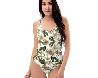 White Miami Floral One-Piece Swimsuit
