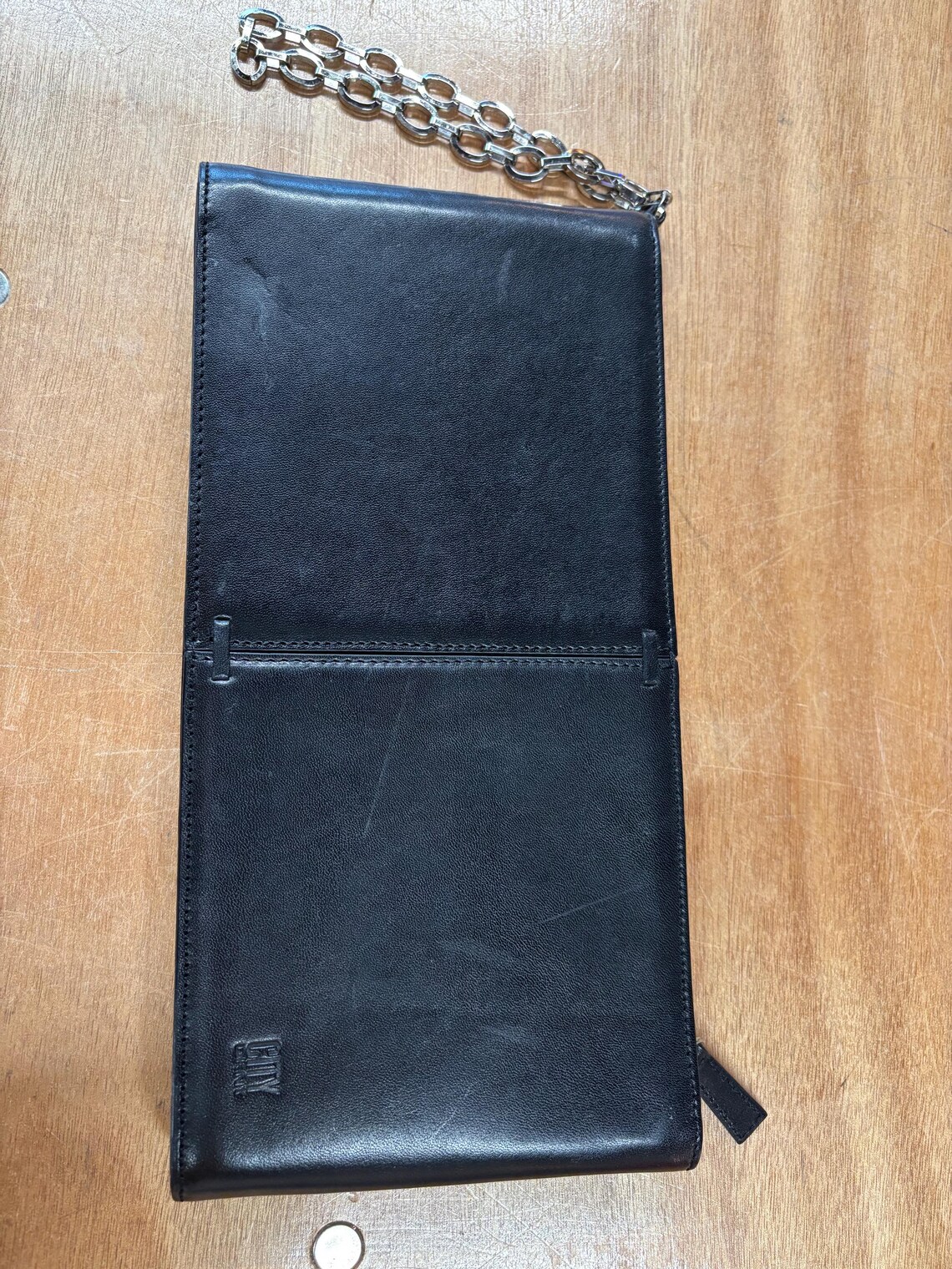 Vintage City DKNY Black Leather Shoulder Bag, foto 1 di 5