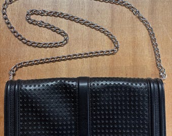 Rebecca Minkoff Perforated Black Leather Crossbody Bag