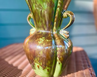 ヴィンテージ 1960年代 McCoy Floraline USA Pottery 407 オリーブ 