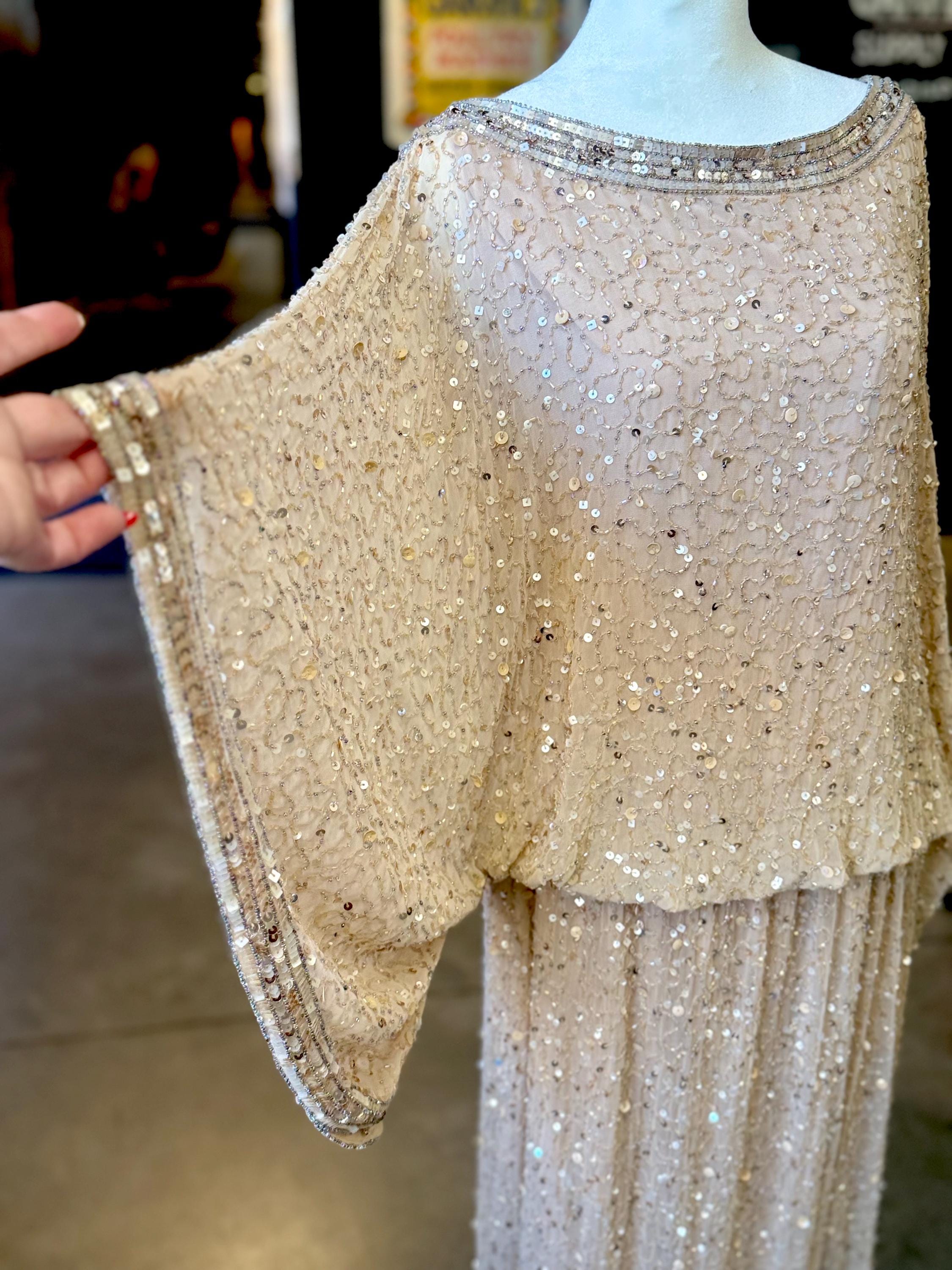 patra beaded dress Le Thanh Hoa AURORA OVERALL BEADED MAXI DRESS main image 0