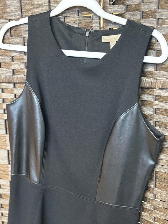 banana republic faux leather dress Banana Republic Black Faux Leather Trim