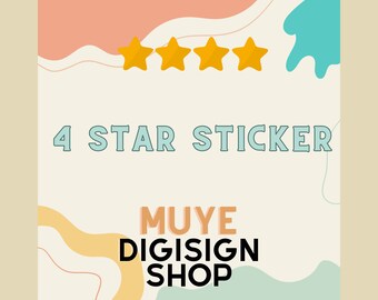 4 Sterne Sticker (1 Stück)