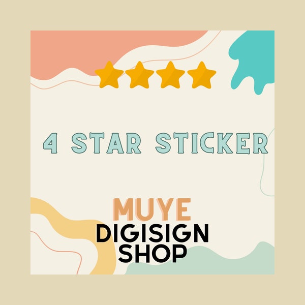 4 star sticker (1pc)
