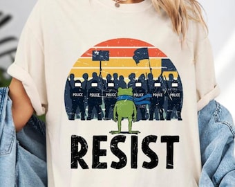 Portland Frog RESIST Shirt, Rage Against The Machine shirt, Portland Frog Shirt, Anti ICE Shirt, Anti Trump Shirt, Porland Frog shirt