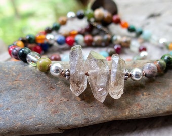 Natural Herkimer Diamond Necklace | Healing Stones | Natural Stones | Nature Lover | Boho Jewelry | Hippie Necklace | Necklace Under 35