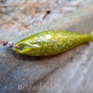 Vintage Lucite Sardine Fish Necklace || Minimalist Jewelry | Cute Fish Necklace | Fish Lover | Summertime | Sardine Fish Necklace Under 25