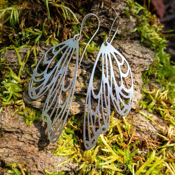 Cicada Wing Earrings | Cicada Wing Jewelry | Stainless Steel Wings  | Bug Lover | Cicada Lover l Earthy & Organic | Earrings Under 20