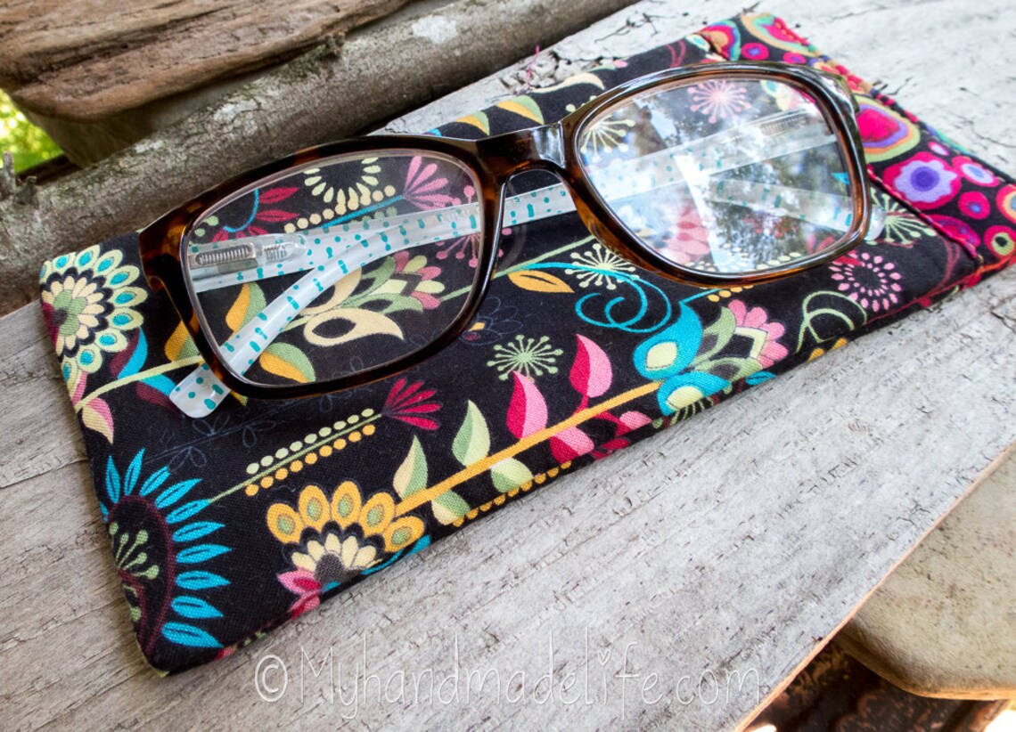 Eye Glass Case Cute Reading Glasses Case Cute Bright Etsy