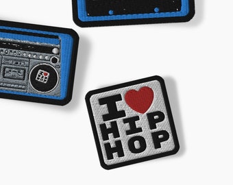 90s Hip Hop Iron-On Patch: Old School Rap Party Favor