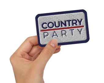 Country Over Party Embroidered Patch: Patriotic USA Election Accessory