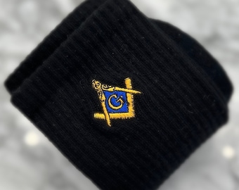Embroidered Masonic Emblem Socks | USA Made Gift for Masons