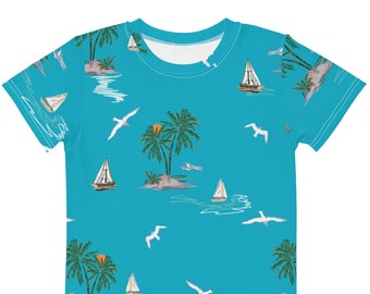 Kids Sailboat Shirt: Tropical Beach Vacation Outfit