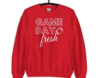 Game Day Sweatshirt | Fresh Homecoming Sweatshirt Football Team Colors Shirt Team Gift HBCU Gear Unisex Sweatshirt Urban Streetwear