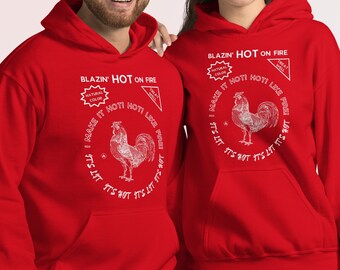 Funny Sriracha Rooster Hoodie - Hot Sauce Lover Gift