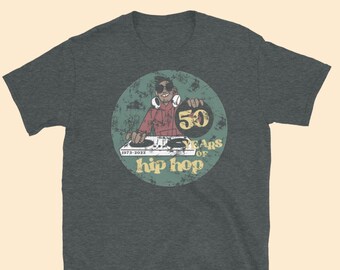 50 Years of Hip Hop Shirt | Vintage Urban Streetwear TShirt 90s Old School Rap Tshirt Hip Hop 50th Anniversary Shirt DJ Gift Hip Hop Fashion