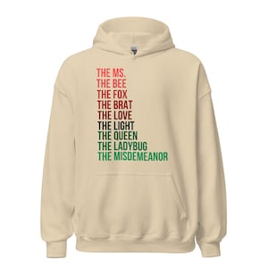 Women of Hip Hop Hoodie | Rhyme Queens of Hip Hop Ladies Female Rappers Sweatshirt Old School Rap Concert Hoodie DJ Gift Streetwear Fashion