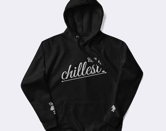 Hip Hop Hoodie Embroidered Chillest Hoodie Winter Hip Hop Streetwear Apparel DJ Gift Rapper Sweatshirt Rap Concert Hoodie Christmas Sweater