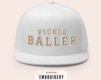 Pickleball Hut | Pickleball Accessoires, Pickleball Ausrüstung, Lustiges Pickleball Geschenk Gestickter Hut, Lustiger Fernlasterhut, Pickle Baller | Kristall j