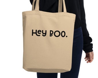 Halloween Tote Bag | Eco Friendly Trick or Treat Bag Hey Boo Hip Hop Bag Candy Corn Vampire Teeth Tote Bag Twill Bag Eco Tote Bag