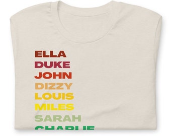 Jazz Greats T-Shirt: Musiker Geschenk, Jazz Club Bekleidung