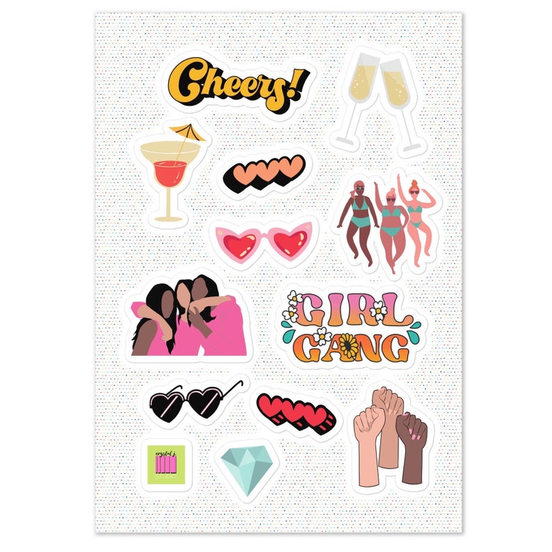 Bachelorette Stickers Funny Stickers for Bachelorette Party Girl Gang Party Favors Bride Tribe Stickers Bridal Party Sticker Sheet Girl Gang Sheet