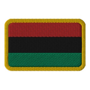 Pan African Flag Patch | Red Black and Green Embroidered Flag Patch | Pan African Gift | Afrocentric Gift | RBG Flag Embroidered Patches