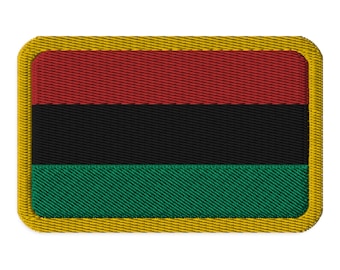 Pan African Flag Patch | Red Black and Green Embroidered Flag Patch | Pan African Gift | Afrocentric Gift | RBG Flag Embroidered Patches