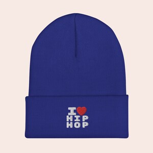 I Love Hip Hop Beanie 90s Old School Rap Music Skull Cap Embroidered ...