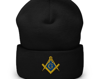 Mason Skull Cap | Mason Gift | Masonic Hat | Embroidered Toboggan | Embroidered Cuffed Beanie | Masonic Apparel | Personalized Accessories