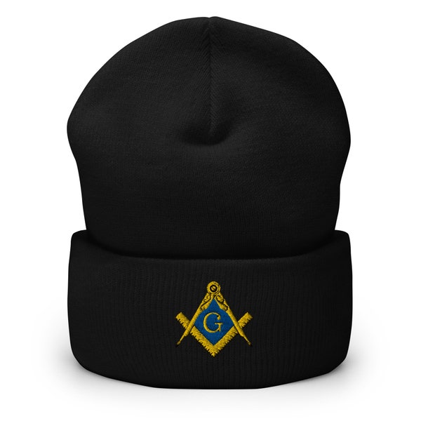 Mason Skull Cap | Mason Gift | Masonic Hat | Embroidered Toboggan | Embroidered Cuffed Beanie | Masonic Apparel | Personalized Accessories