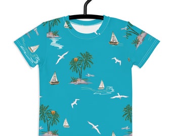 Kids Sailboat Shirt: Perfect for Your Little One’s Next Tropical Beach Vacation | Vacation Clothes | Family Matching | Vacation Outfit