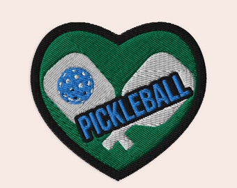 Embroidered Hat Patch | Pickleball Accessory Pickleball Lover Funny Pickleball Gift Embroidery Iron On Patch for Hat Decoration Denim Jacket